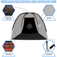 Red de golf de alta resistencia de 12x7 pies con panel de objetivo Bullseye, tapete de suelo integrado, bolsa de transporte portátil, para interior y exterior, venta al por mayor OEM