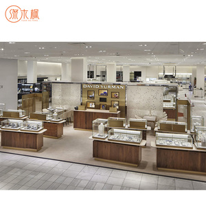 Custom Crafted Jewelry Glass Cabinet Display Case Design High-End Jewelry Store Display Counter Supplier