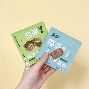 Sachets d'emballage personnalisés pour friandises pour animaux de compagnie, pochettes imprimées en aluminium pour snacks lyophilisés pour chiens, bâtonnets à mâcher, packs d'essai individuels pour animaux - Product Image 1