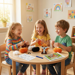 Kit de Ganchillo de <span class=keywords><strong>Zorro</strong></span>, Animal del Bosque, Manualidades Hechas a Mano, Juego de Agujas de Ganchillo con Hilo Cálido para Niños, Regalo Temático de Otoño, Juguetes para Niños, Gran Venta - Product Image 2