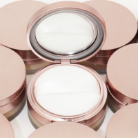 Poudre minérale translucide mate végane et waterproof pour le visage, contrôle du sébum, maquillage, poudre fixante libre à marque privée avec houppette