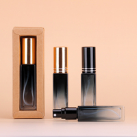 Flacon de parfum miniature de luxe 10 ml en verre avec pulvérisateur à col en aluminium et plastique, atomiseur portable rechargeable, boîte incluse