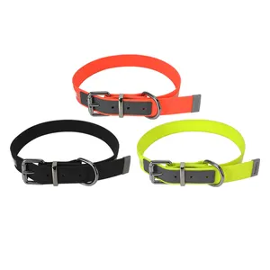 High Quality Adjustable Nylon Dog Collar With Soft Neoprene Padding Durable Reflective Nylon Pet Dog Collar