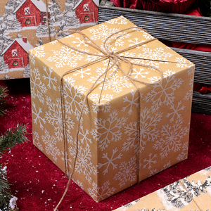 Wholesale Snowflake Matte Craft <b>Paper</b> Printed Christmas Wrapping <b>Paper</b> Roll Fruit Gift Packing <b>Paper</b> - Product Image 4