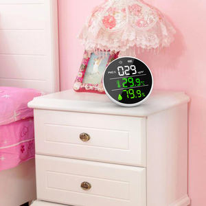 <span class=keywords><strong>Detector</strong></span> de Qualidade do Ar Portátil com Tela LED Montada na Parede, Analisador de Poeira e Gás PM2.5, Função de Alarme Liga/Desliga, 200mAh, ABS, OEM - Product Image 6