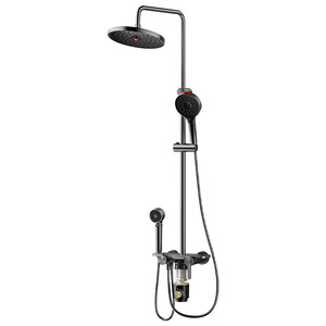 <b>Shower</b> Head <b>Set</b> Aluminum Alloy Top Spray Modern <b>Bath</b> Clean With Anodizing Technology - Product Image 1