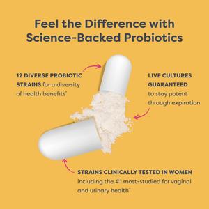 Cápsulas Probióticas para Mujeres, Apoyan el Equilibrio del pH para la Salud Vaginal, Urinaria, Digestiva e Inmunológica de la Mujer, Sin Lácteos ni Soya, 50 Cápsulas - Product Image 4