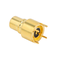 Adaptateur coaxial RF RCA femelle à montage sur panneau PCB avec soudure droite et placage or