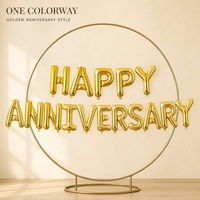 Ballon en aluminium en forme de lettre « Joyeux Anniversaire » pour décoration de fête, thème anniversaire, couleurs or, or rose et argent, vente en gros