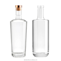 Botol Minuman Keras Kosong 700ml 750ml Untuk Rum Whisky Vodka Spirit Dengan Tutup Gabus Untuk Minuman Keras Whisky