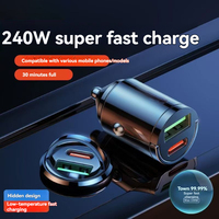 Nouveau chargeur de voiture à charge ultra-rapide, mini allume-cigare invisible, adaptateur de conversion 1 vers 2, charge rapide PD