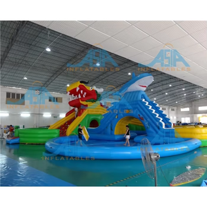 Parc gonflable gonflable de <span class=keywords><strong>piscine</strong></span> de parc aquatique au sol gonflable d'île d'eau drôle extérieure sur la terre - Product Image 5