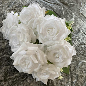 Tissu à volants 7 pièces <span class=keywords><strong>Paris</strong></span> Rose mariage hôtel décoration maison entrée signe Bouquet fleur artificielle Arrangement - Product Image 3