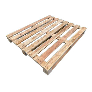 Palette en bois industrielle à 4 entrées, en pin et en sapin, pour le stockage et le transport, taille personnalisée disponible - Product Image 2