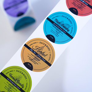 Rouleau d'autocollants en vinyle imperméable à l'eau avec impression personnalisée autocollants d'étanchéité de logo de marque autocollant rond de logo d'entreprise <span class=keywords><strong>étiquette</strong></span>s d'<span class=keywords><strong>emballage</strong></span> <span class=keywords><strong>alimentaire</strong></span> - Product Image 3