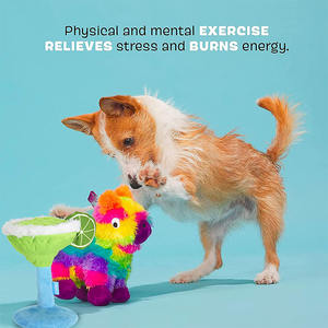 ของเล่นเคี้ยวสำหรับสุนัขรูปยูนิคอร์นสายรุ้ง ตุ๊กตาสัตว์น่ารัก ของเล่นสุนัขแบบนุ่มๆ - Product Image 2