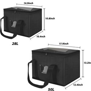 Bolsa de Compras Reutilizable de Gran Capacidad, Diseño Personalizado con Logotipo, OEM, de Poliéster No Tejido, Impermeable y Térmica, de Alta Calidad - Product Image 2