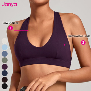 <span class=keywords><strong>Reggiseno</strong></span> Sportivo Janya Traspirante con Elasticità a Quattro Vie, Push-Up, Collo Halter, <span class=keywords><strong>Spalline</strong></span> <span class=keywords><strong>Larghe</strong></span>, Schiena Aperta, Vestibilità Slim, per Yoga e Corsa, Logo Frontale - Product Image 3