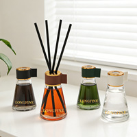 Diffuseur de parfum d'ambiance 30 ml sans flamme, flacon conique, diffuseur à bâtonnets naturels, décoration intérieure, purificateur d'air - Meilleures ventes