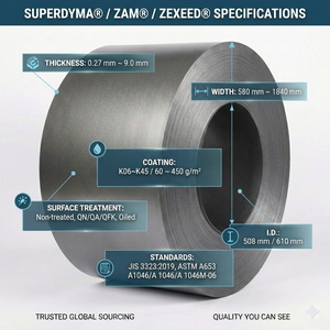 Matériaux pour chemins de câbles, bande d'acier Zn-Al-Mg hautement résistante à la corrosion - Product Image 2