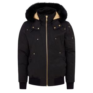 <span class=keywords><strong>Piumino</strong></span> <span class=keywords><strong>Bomber</strong></span> da <span class=keywords><strong>Uomo</strong></span> di Alta Qualità, Giacca Invernale con Cappuccio e Finiture in Pelliccia di Volpe Stile Canada - Product Image 1