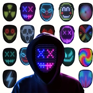 Máscara LED de Halloween con Sensor de Gestos, Máscara Luminosa con Transformación Facial, Máscara Genial para Hombres y Mujeres, Accesorios para Fiestas de Disfraces - Product Image 1