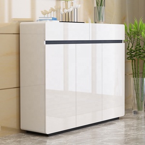 Armoires à chaussures en bois, armoires à chaussures blanches, étagère à chaussures, meubles de salon - Product Image 2