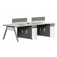 Bürozellen-Arbeitsplatz, Computer-Schreibtisch, Moderner Holz-Mitarbeiter-Sitzplatz mit Trennwand, Luxuriöses Weißes Tisch-Möbelset im Großhandel