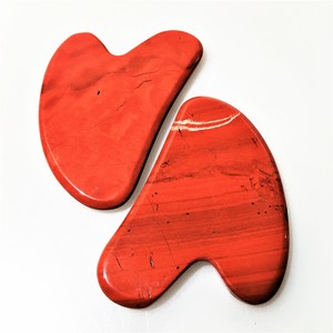 Jaspe rojo Natural Gua Sha junta en forma de corazón de belleza de <span class=keywords><strong>desguace</strong></span> de Guasha cara masaje cuchara - Product Image 2