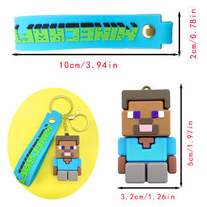 LLavero <span class=keywords><strong>de</strong></span> coche <span class=keywords><strong>de</strong></span> goma suave <span class=keywords><strong>de</strong></span> PVC My World, elegante llavero <span class=keywords><strong>de</strong></span> Anime <span class=keywords><strong>de</strong></span> dibujos animados en 3D, mochila, bolso, dijes, llavero <span class=keywords><strong>de</strong></span> plástico <span class=keywords><strong>de</strong></span> juego <span class=keywords><strong>Mine</strong></span> World - Product Image 5