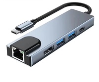 Hub multifonctionnel VONN 5 en 1 Type-C 100 Mbps PD USB Ethernet vers HDTV pour PC/ordinateur portable en stock