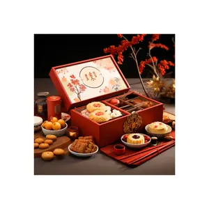 >Factory Manufacturer Empty Food Grade Paperboard Box For Christmas Spring Festival Gift Packaging Heart Shape Design