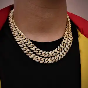 18K Gold Plated Trendy All-match INS Cool Design Men And Women Hip Hop Miami Atlanta Rapper Style Cuban Link Chain Necklace