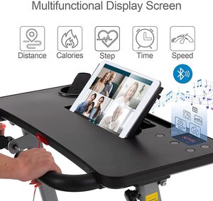 Tapis roulant de bureau KREEDA silencieux et puissant, couleur noir argent, pliable, portable, avec clé de sécurité - Product Image 4