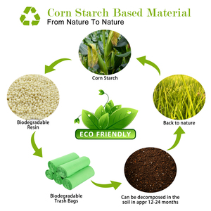 100% sinh thái thân thiện với nhà sản xuất bán buôn PLA tinh bột ngô phân hủy sinh học chất lượng cao compostable tùy chỉnh chất thải chó túi - Product Image 6