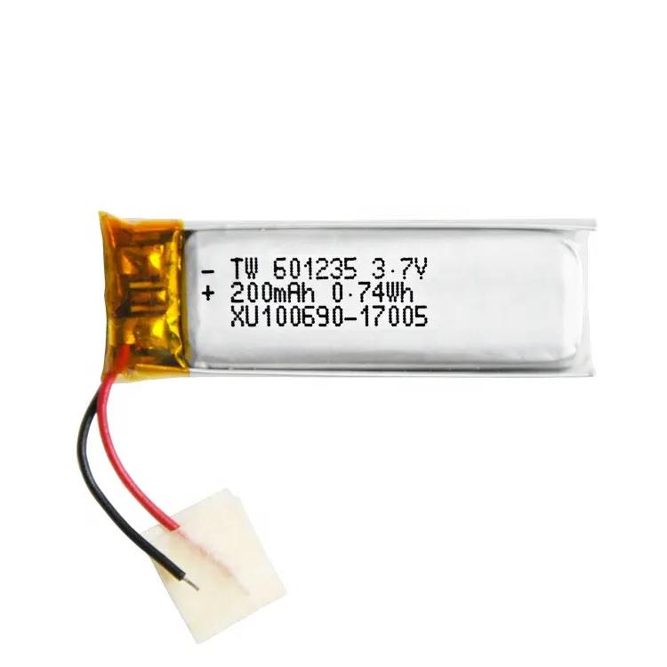 601235 produzione di batterie batteria al litio da 200mah batteria lipo da 3.7v