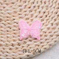Appliques papillon en maille faites à la main en gros, patchs papillon brodés de sequins pour pinces à cheveux, vêtements et décoration DIY de sacs