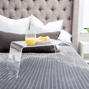 <span class=keywords><strong>Plateau</strong></span> de <span class=keywords><strong>lit</strong></span> transparent en acrylique avec poignées, 1 pièce, support pour ordinateur Portable, léger, bureau, à tour, pour la lecture et l'écriture, Table <span class=keywords><strong>Mobile</strong></span> - Product Image 3