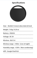 Traceur Bluetooth de haute qualité compatible avec la fonction Localiser pour la localisation des animaux de compagnie, des clés et le suivi des bagages