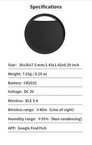 Traceur Bluetooth de haute qualité compatible avec la fonction Localiser pour la localisation des animaux de compagnie, des clés et le suivi des bagages - Product Image 6