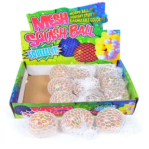 2022 heiß verkaufen Perle Stress abbau Ball Gummi Vent Ball Handgelenk Spielzeug Mesh Squish Bälle Zappeln Spielzeug