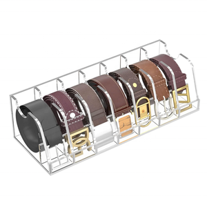 Rõ ràng <span class=keywords><strong>Acrylic</strong></span> vành đai trường hợp lưu trữ chủ hiển thị với 7 khe cắm - Product Image 1