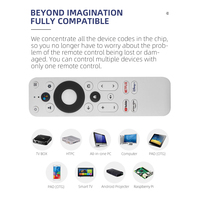 Control remoto para Smart TV y dispositivos de transmisión Fácil configuración Control remoto universal Control remoto para sistemas de entretenimiento en el hogar