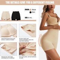 Culotte Gainante Femme Grande Taille, Rehausseur de Hanches Sans Couture, Remonte-Fesses, Jambe Plate, Sous-vêtement Culotte Grand Fessier Séchage Rapide Long