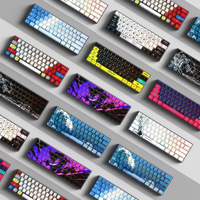 129 Keys Side Printed PBT Dye Sub Keycaps Set Cherry Profile Custom Style Keycaps for MX Mechanical Keyboard