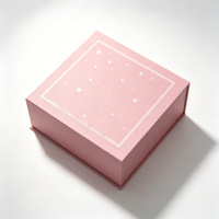 Boîte cadeau rigide écologique luxueuse avec 12 tiroirs, boîte de calendrier rose sur mesure avec impression UV et laminage mat