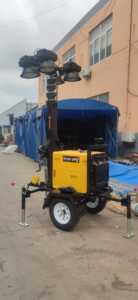 Projecteur longue durée Mobile monté sur remorque solaire LED tours lumineuses lampe rue lumière LED pour populaire - Product Image 6