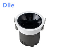 Spot LED encastré COB 5W 7W en aluminium moulé sous pression, blanc/noir, haute luminosité, pour intérieur, maison, hôtel, bureau