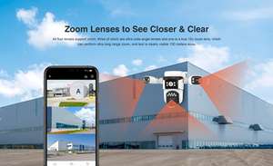 Cámara de Seguridad Exterior Inalámbrica O-kam PRO APP DSP-V621ZS-TZ de 12MP CMOS con Cuatro Lentes, <span class=keywords><strong>Zoom</strong></span> Óptico 10x, PTZ, AOV, Visión Nocturna a Todo Color, Nube, Tarjeta SD, WiFi - Product Image 2