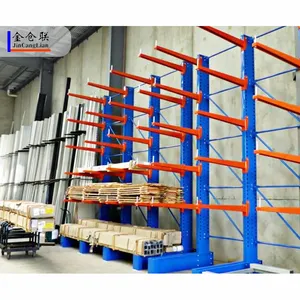 Industrial Cantilever Racking System Warehouse Metal Heavy Duty Cantilever Rack Single Sided Cantilever Racking